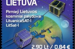 Ant pašto ženklo įamžintas KTU sukurtas kosminis palydovas „LitSat-1“