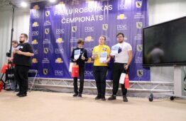 KTU EEF studento pergalė Latvijoje – iškovota trečioji vieta tarptautinėse robotikos varžybose „Preiļu Robotikas Čempionāts“