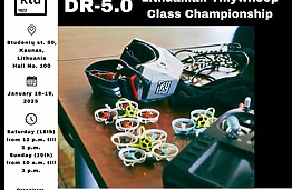 DR-5.0 Tinywhoop lenktynės: greičiausi dronai ir įspūdingiausi pilotai Kaune