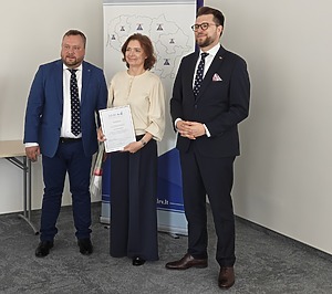 KTU Metrologijos instituto vyresnioji mokslo darbuotoja Asta Meškuotienė apdovanojimas